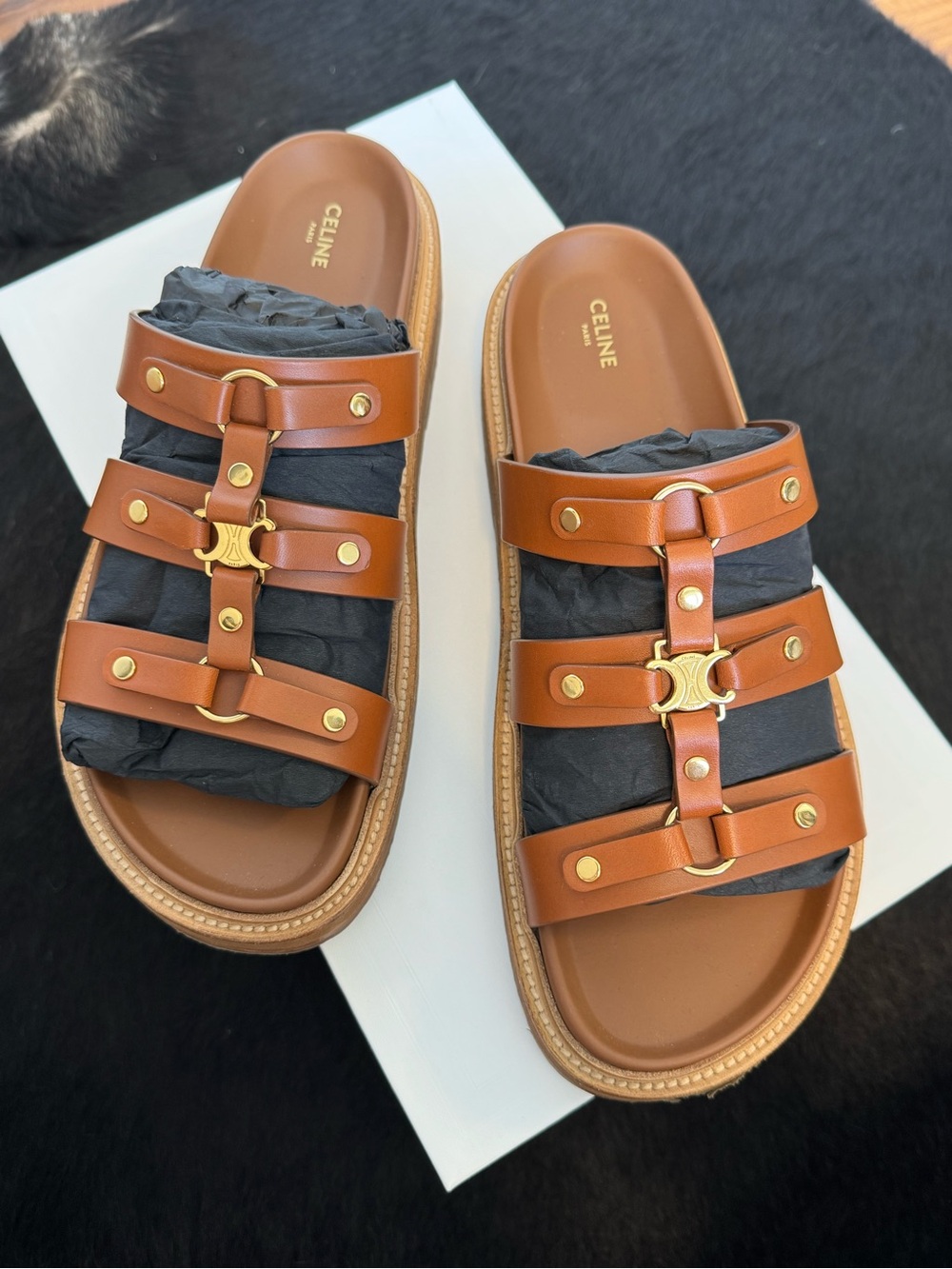 CELINE Triomphe Tippi Sandals